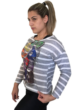 Kit 3 Camisetas Manga Longa Tecido - ListradosEstampa - Silk ScreenModelo - Manga LongaMalha - ViscoLycra Estampas variadas, sem opção de escolhaTamanhos do P ao GG Medidas em CM - BUSTO /... 