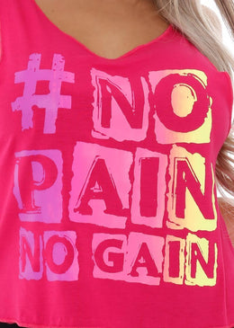 Descrição: Regata Curta #No Pain No Gain Feminina Coleção Hard Clothing Fit com Estampa na parte da frente em SilkScreen. Regata Fitness Feminina de Tecido Viscolycra de ótima qualidade com... 