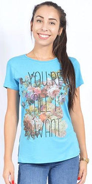 Baby Look estampada feita em viscolycra 