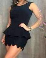 Blusa Regata Peplum laço PretaLinda blusa regata com laço nas costa dando um ar sofisticado e feminino na peça.ComposiçãoTecido Jacquard  Tamanho Único( veste do 38... 