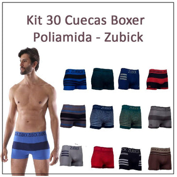  Cueca Boxer - Zubick/NeshekKit Contem - 10 Cuecas Tam-M , 10 Cuecas Tam-G e 10 Cuecas Tam: GGNosso Kit de Cueca Boxer sem Costura acompanha... 