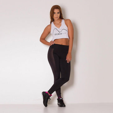 Calça Legging /Lateral Cirrê, . É a última moda nas academias, pois compõe looks modernos e despojados! 