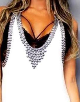 Linda regata com pedrarias.Tamanho único: Veste do 36 ao 42Tecido: Viscolycra 