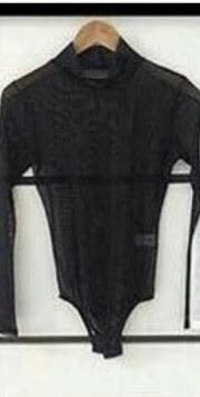 Body Gola Alta Tule Transparência Manga Longa! Lindo body gola alta confeccionado em tule, com elastano. Tamanho único veste do 38 ao 42!    ... 