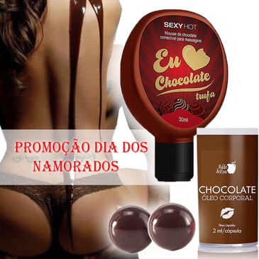 Mousse de Chocolate Comestível para Sexo Oral + Capsula do Prazer - Chocolate ( Comestível )Que tal experimentar um delicioso mousse de chocolate? Delícia, não... 
