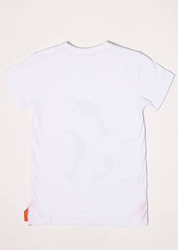 Detalhes:Pequeno corte em fenda na lateral.Camiseta básica estampada para meninos.Gola UGênero Infantil MeninosComposição: 100% AlgodãoSKU: CMT30  TABELA DE EQUIVALÊNCIA TAMANHO EQUIVALE A: P 0 a... 