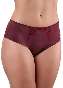 CL739 - Calça de microfibra com elástico na cintura e nas pernas. Detalhe com renda por cima do tecido na frente e laço frontal.  Composição:... 
