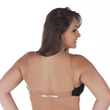 Soutien Costa Nua Plus Size Class Lingerie. Possui bojo, alças de silicone com ajuste de altura e argolas metálicas resistente. Costa em silicone com fecho... 