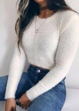 Blusa Manga Longa Cropped PeluciaTamanho único....................................................................................................................... 