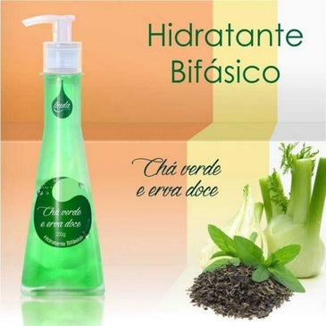loçao hidratante linda bifasico morango e avela chá verde e erva doceprecauções: se houver irritação ou sentir dor interromper o uso. acessório de uso pessoal... 