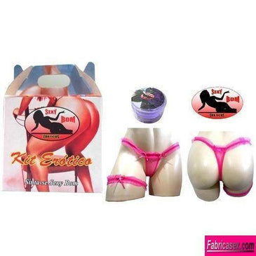 KIT ERÓTICOS PERNEIRA SEX VIRGINY PLUS SEXY BOM VEM NA CAIXINHAPOMADA PODE VARIAREMBALAGEM DA CAIXINHA PODE VARIAR1 calcinha com perneira cor variada1 pomada virginite 4 Gr  