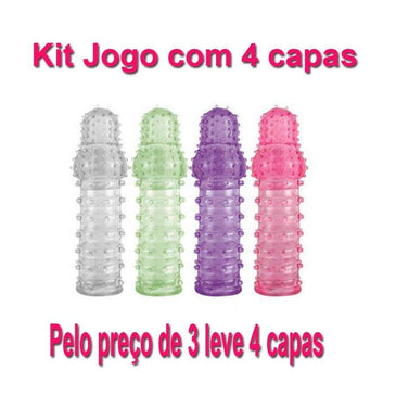 Jogo com 4 capas espiral extensora 12cm ref: AC098Cores - transparente, lilás, rosa, fosforescente (PROMOÇÃO, 4 com preço de 3)Esta imperdível promoção da Sexy Art... 