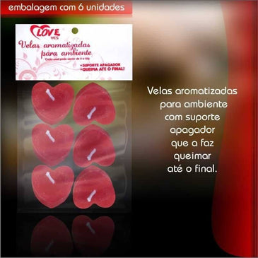 Velas Aromatizadas Para Ambiente Love Yes.Kit com 18 Velas em formato de coração, perfumadas pequenas e mimosas.Perfeito para lembrancinhas, ou momentos especiais permitindo asas para... 