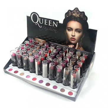 Batom Queen Caixa nº01 - Display c/ 50 unidadesDisplay com 50 peças em cores sortidas do Display 01 (50 batons em 10 cores sortidas +... 