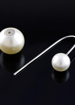 Kit com 3 pares de Brinco 3,5cm com pérolas de 8mm e 12mm 