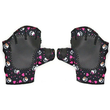 Luva de neoprene com estampas de Caveira com polegar.  
