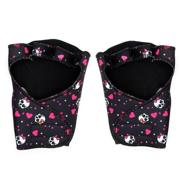Luva de neoprene com sem polegar e com estampa de Caveira.  