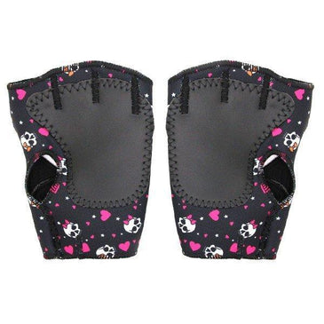 Luva de neoprene com sem polegar e com estampa de Caveira.  