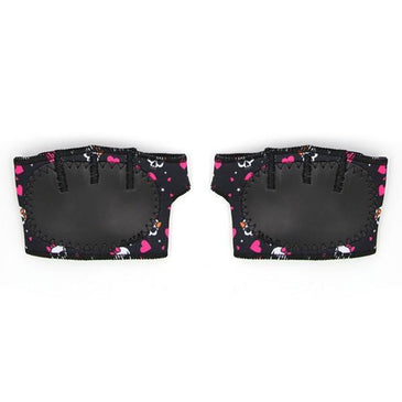 Protetor palmar em neoprene com estampa de caveira indicado para todos os tipos de atividades.  