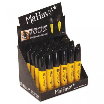 Rimel Máscara para Cílios Volume MaxLash Preto MaHav Nanotecnologia efeito cílios postiços.Destaque para a ponteira alongadora, com formato robusto indicada para a separação e alongamento... 