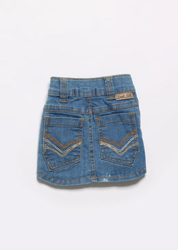   Mini saia jeans, lindo modelo para o seu bebê sair do comum e arrasar.  Gênero: Menina SKU: dks26 TABELA DE EQUIVALÊNCIA TAMANHO EQUIVALE A:... 