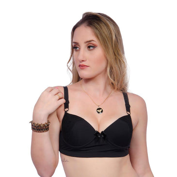 Lindo Sutiã Katrini confortável para o dia-a-dia. Disponível em cores lisas.Fabricado em tecido romantic, macio e confortável. Se ajusta facilmente ao corpo, com bojo de... 