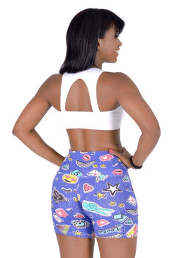 SHORT FIT CONFECCIONADO EM SUPLEX ESTAMPADO,  ALTURA MEIO DA COXA , CÓS  DUPLO DE DOBRAR.PODE SER USADO NO TREINO OU NO COTIDIANO. PERFEITA PARA AS... 