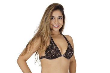 TOP DE LIGANETE ESTAMPADA COM BOJO PODE SER USADO COMO BIQUINI 