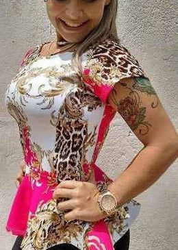 Blusinha feminina peplun......................................................................................................Tamanho único veste até 42......................................................................................................tecido suplex ...................................................................................................... 