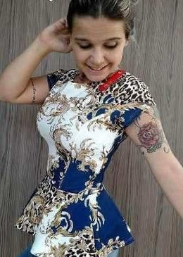 Blusinha feminina peplun......................................................................................................Tamanho único veste até 42......................................................................................................tecido suplex ...................................................................................................... 