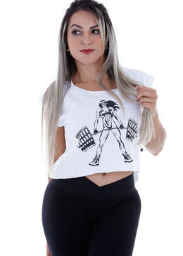 Descrição: Blusa Cropped Feminina com Detalhe de Estampa em SilkScreen na parte da frente e com Capuz.Tendência super estilosa para deixar o seu look ainda mais... 