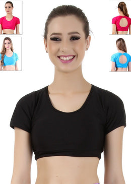 Blusa Fitness Cropped Platine Liso Alto Brilho, perfeito para correr, caminhar, malhar na Academia, no Crossfit, Funcional, nas aulas de Pilates, Ioga, aulas de Zumba... 