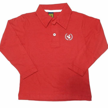Camiseta Polo NH Manga Longa Bordada Vermelho - Informções:  - Cor: Vermelho - Composição: 100 % Algodão  Lavagem: Lavar a mão ou máquina, não alvejar,... 