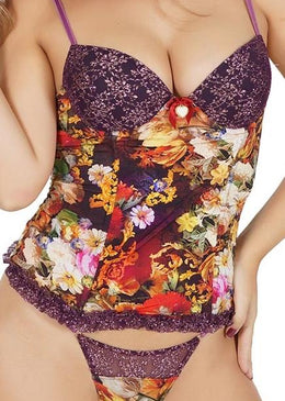 O Espartilho é confeccionada em poliamida com estampa Floral. O Espartilho possui uma modelagem moderna e confortável. Seu tecido é macio e proporciona um ar... 