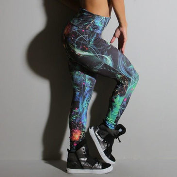 Fusô fitness em poliamida estampada Santa Constância com cintura franzida nas laterais. Marca: Carioca FitComposição: 90% Poliamida e 10% Elastano 