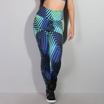 Fusô Fitness com tapa bumbum em suplex de poliéster estampado. Marca: CariocaFit 