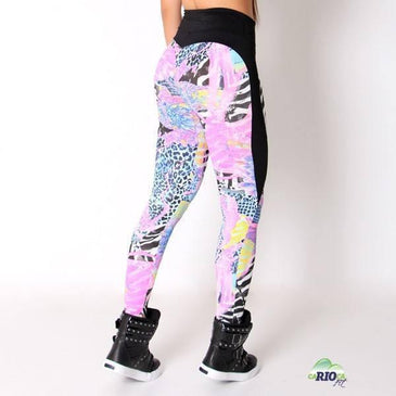 Calça Fusô Estampada com recorte. Fabricante: Carioca FitComposição: 90% Poliéster 10% Elastano 