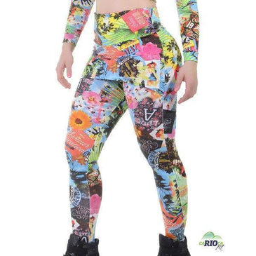 Calça Fitness Fusô estampada com saia 