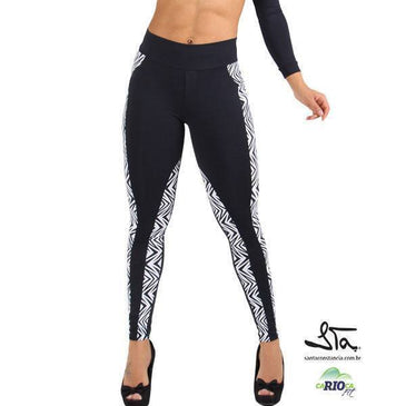 Calça fusô em suplex de poliamida Light Santa Constância com cintura de altura média. Recorte em Suplex de Poliamida preto nas laterais. Muito mais beleza... 