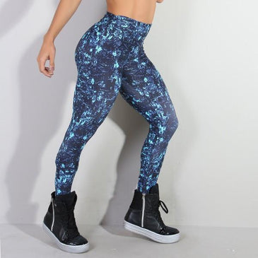 Fusô fitness em poliamida estampada Santa Constância com cintura franzida nas laterais.                       Marca: Carioca Fit ... 