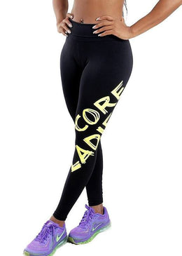 CALÇA LEG FUSO COM ESTAMPA HARD CORE LADIES, NA LATERAL, CONFECCIONADA EM MICROFIBRA E VÁRIAS CORES.AS CORES DO ESTOQUE VIERAM EM PRATA A ESTAMPA, NÃO... 