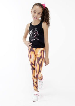 CALÇA LEG INFANTIL COM VÁRIAS ESTAMPAS, CONFECCIONADA EM SUPLEX ESTAMPADO, PARA SUA PEQUENA ARRASAR NA ACADEMIA, NA ESCOLA, EM QUALQUER LUGAR. 