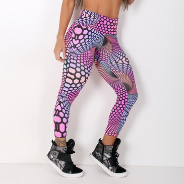 Calça legging  estampada para academia confeccionada em suplex de poliésterMarca: Carioca FitComposição: 90% Poliéster e 10% Elastano 