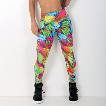 Calça legging  estampada para academia confeccionada em suplex de poliésterMarca: Carioca Fit Composição: 90% Poliéster e 10% Elastano 
