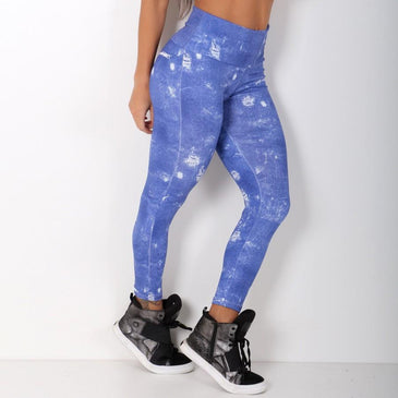 Calça legging  estampada para academia em suplex de poliéster Marca: Carioca FitComposição: 90% Poliéster e 10% Elastano 