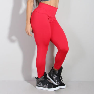 Calça legging fitness confeccionada em poliéster liso Marca: Carioca FitComposição: 90% Poliéster e 10% Elastano 