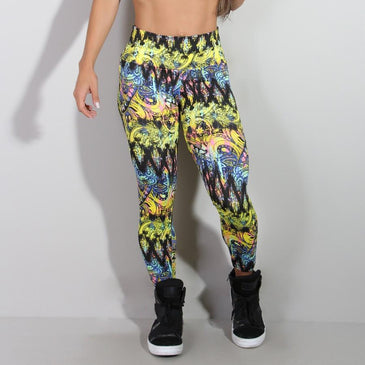 Calça legging fitness  em suplex estampado de poliéster.Marca: Carioca FitComposição: 90% Poliéster e 10% Elastano 