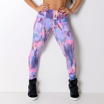 Calça legging fusô fitness em suplex de políester estampado Marca: Carioca Fit Composição: 90% Poliéster e 10% Elastano 