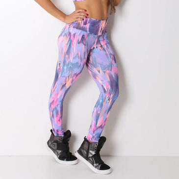 Calça legging fusô fitness em suplex de políester estampado Marca: Carioca Fit Composição: 90% Poliéster e 10% Elastano 