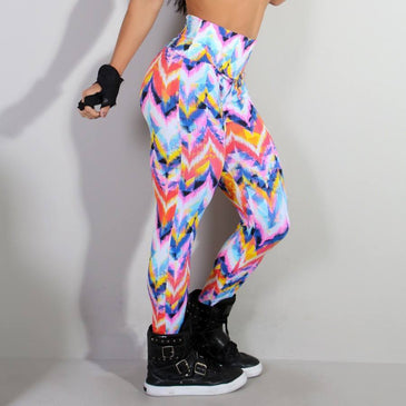 Calça legging fitness em suplex estampado Marca: Carioca FitComposição: 90% Poliéster e 10% Elastano 